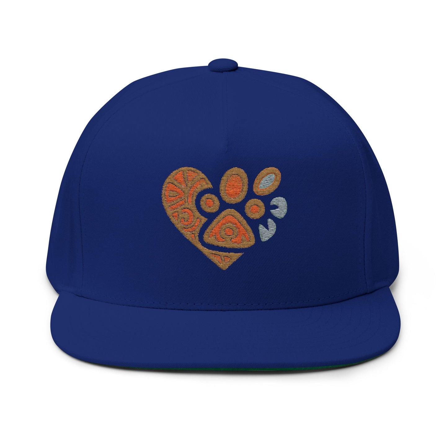 Pet Lover's Embroidered Flat Bill Cap, Dog Cap, Cat Hat, Animal Lover Gift, Custom Embroidery Cap, Trendy Pet Apparel