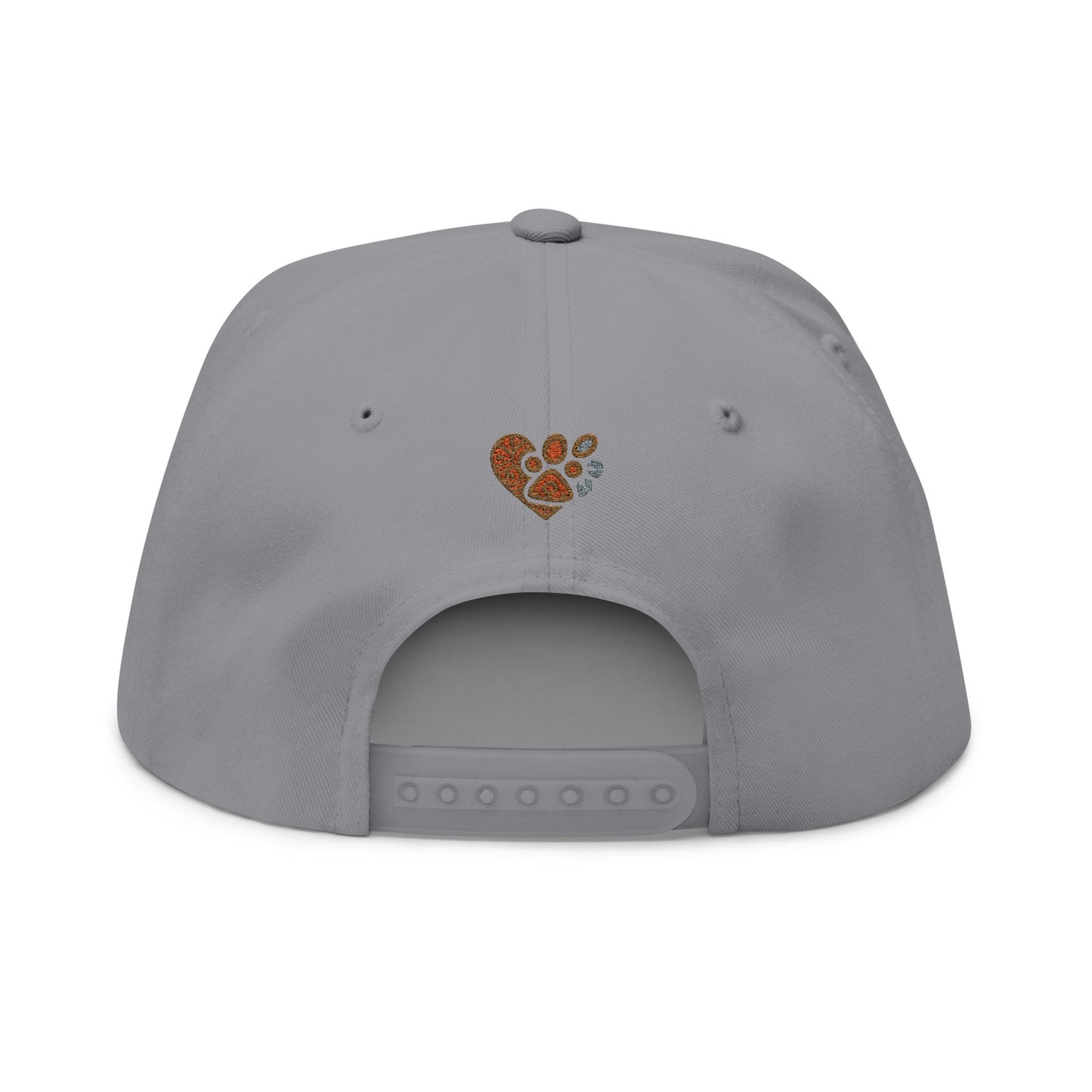 Pet Lover's Embroidered Flat Bill Cap, Dog Cap, Cat Hat, Animal Lover Gift, Custom Embroidery Cap, Trendy Pet Apparel