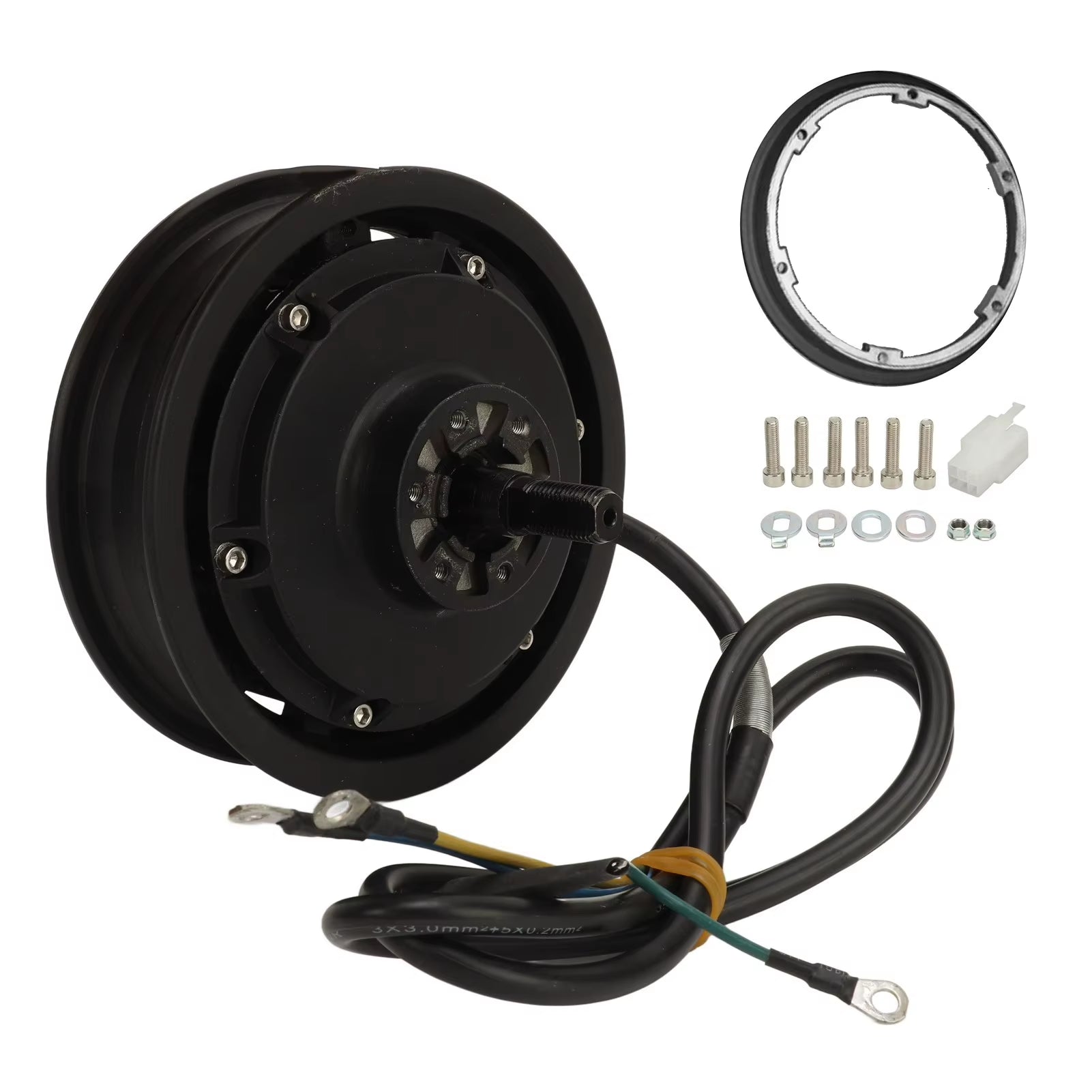 48 to 72V Disc Brake Hub Motor 10In 800 to 2200W Brushless Wheel Motor for Motorcycle Electric Bike Electric Scooter