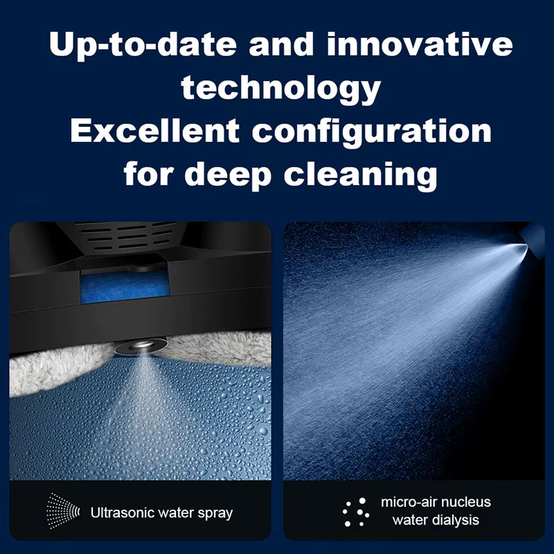 Window Cleaning Robot  HCR-10 Water Spraying Ultrathin Robot Window Cleaner, Auto Electric Glass Wet Mop, Smart Memory