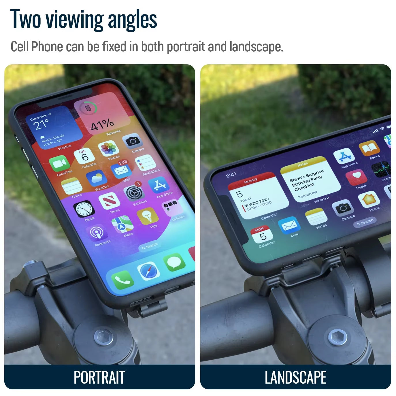 Bike Phone Holder for Motorcycle / Mountain Road / Bicycle / MTB / Scooter / Electric,Quick Lock  Handlebar Mount