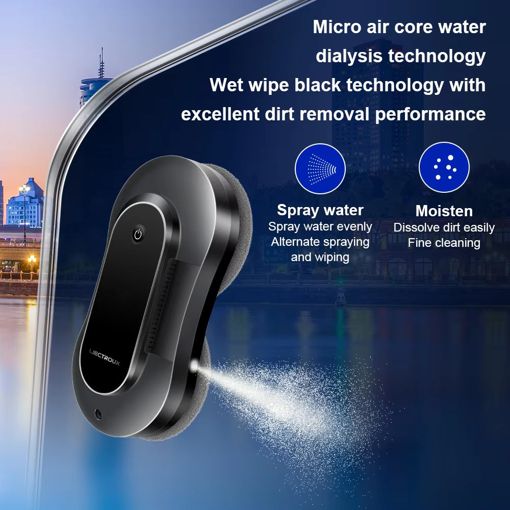 Window Cleaning Robot  Yw810,Dual Water Spray,Smart Memory, Laser Sensor,Home Glass Floor Wall Robot Window Cleaner