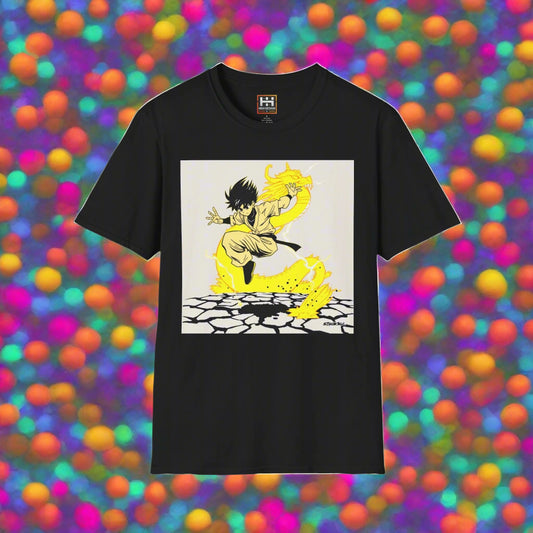 Dynamic Action Graphic T-Shirt for Anime Fans