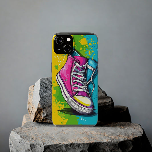 Colorful Sneakers Phone Case - Trendy Soft Phone Cases for Teens, Gifts for Her, Skateboard Accessories, Birthday Present, Fun Tech Gear