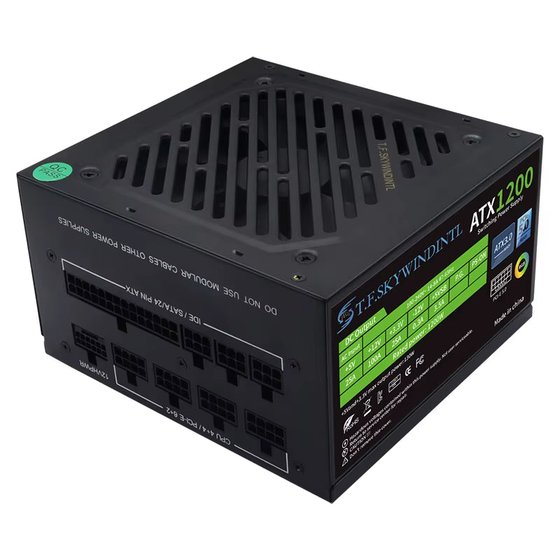 PCIE 5.0 1200W PC Power Supply Full Modular PSU for Power Source 1200W WATT Power Supply ATX PC PSU GPU Gaming Graphics