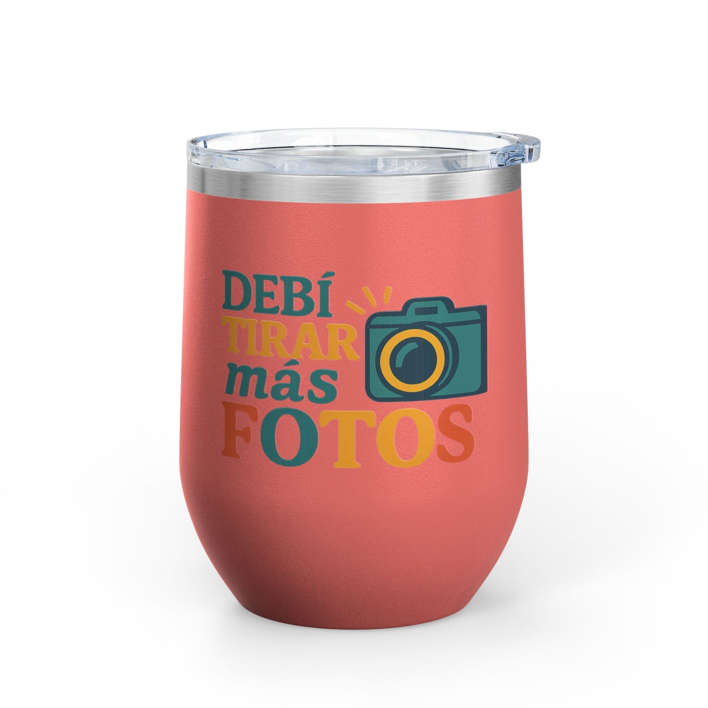 Photography Wine Tumbler, 12oz, Funny Gift for Photographers, Travel Mug for Wine, Creative Gifts for Photography Lovers, Debí Tirar [...]