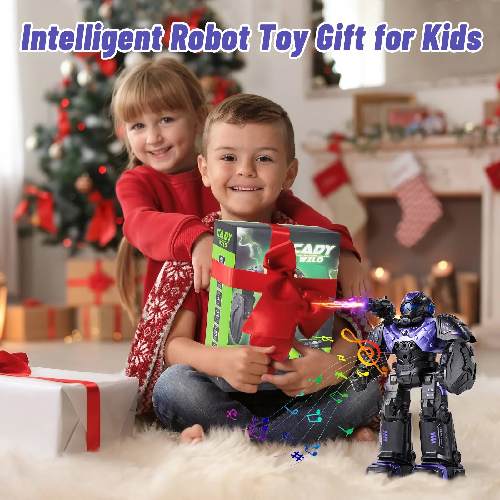 RC Robot Toys, Programmable Remote Control Robot, Interactive Gesture Sensing Robot with Launcher Smart Robot Gift for Boys Girls