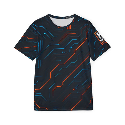 Men's Sports Jersey - Cyber Circuit Design for Gamers & Athletes