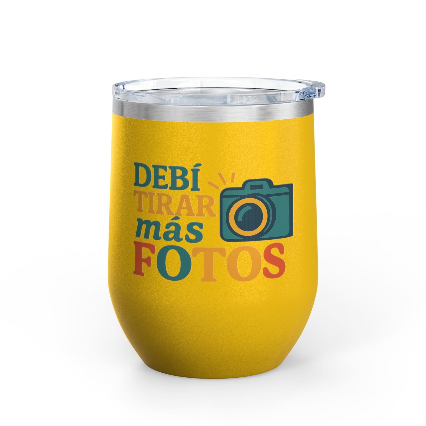 Photography Wine Tumbler, 12oz, Funny Gift for Photographers, Travel Mug for Wine, Creative Gifts for Photography Lovers, Debí Tirar [...]