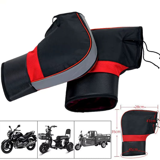 Motorcycle Gloves Waterproof Windproof Winter Warm Gloves Motor Scooter Electric Vehicles Reflective Motocross Handlebar Gloves
