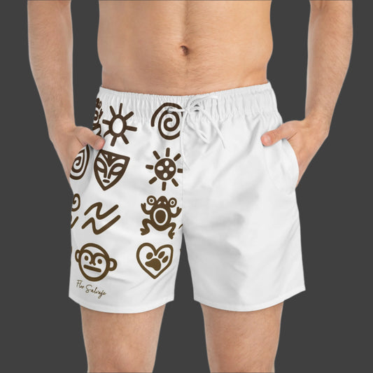 Tropical Swim Trunks, Beach Shorts, Summer Swimwear, Vacation Swimwear, Relaxation Swim Trunks, Pool Party Gear