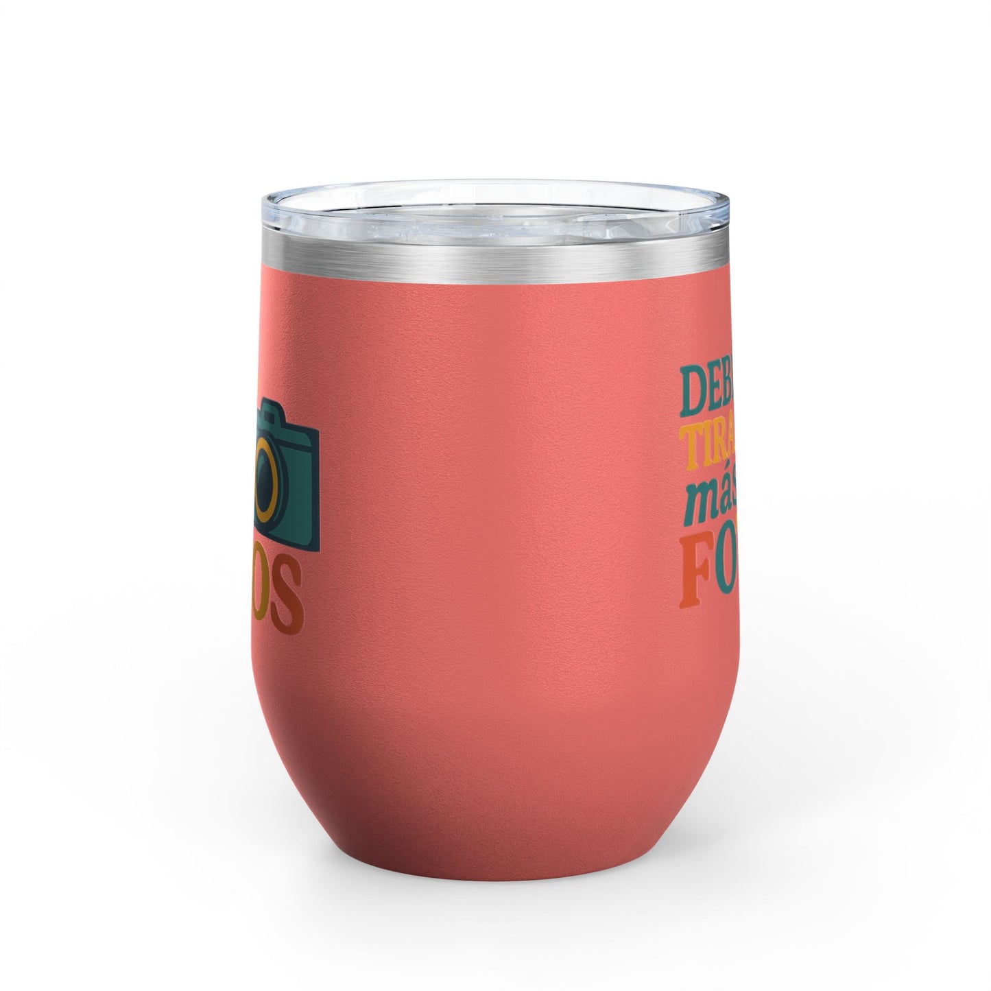 Photography Wine Tumbler, 12oz, Funny Gift for Photographers, Travel Mug for Wine, Creative Gifts for Photography Lovers, Debí Tirar [...]