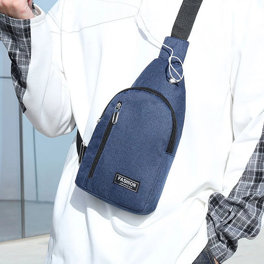 School Supplies Crossbody Bag Chest Bag Shoulder Backpack with USB Charging Hole and Headphone Hole a Surprising Little Gift for Boyfriend or Girlfriend