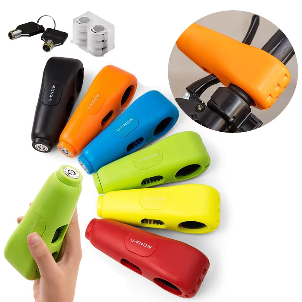 Sound Motorcycle Handlebar Lock Scooter Electric Vehicle Bicycle Safe Anti-Theft Accelerator Brake Padlock Motorcycle Accessorie