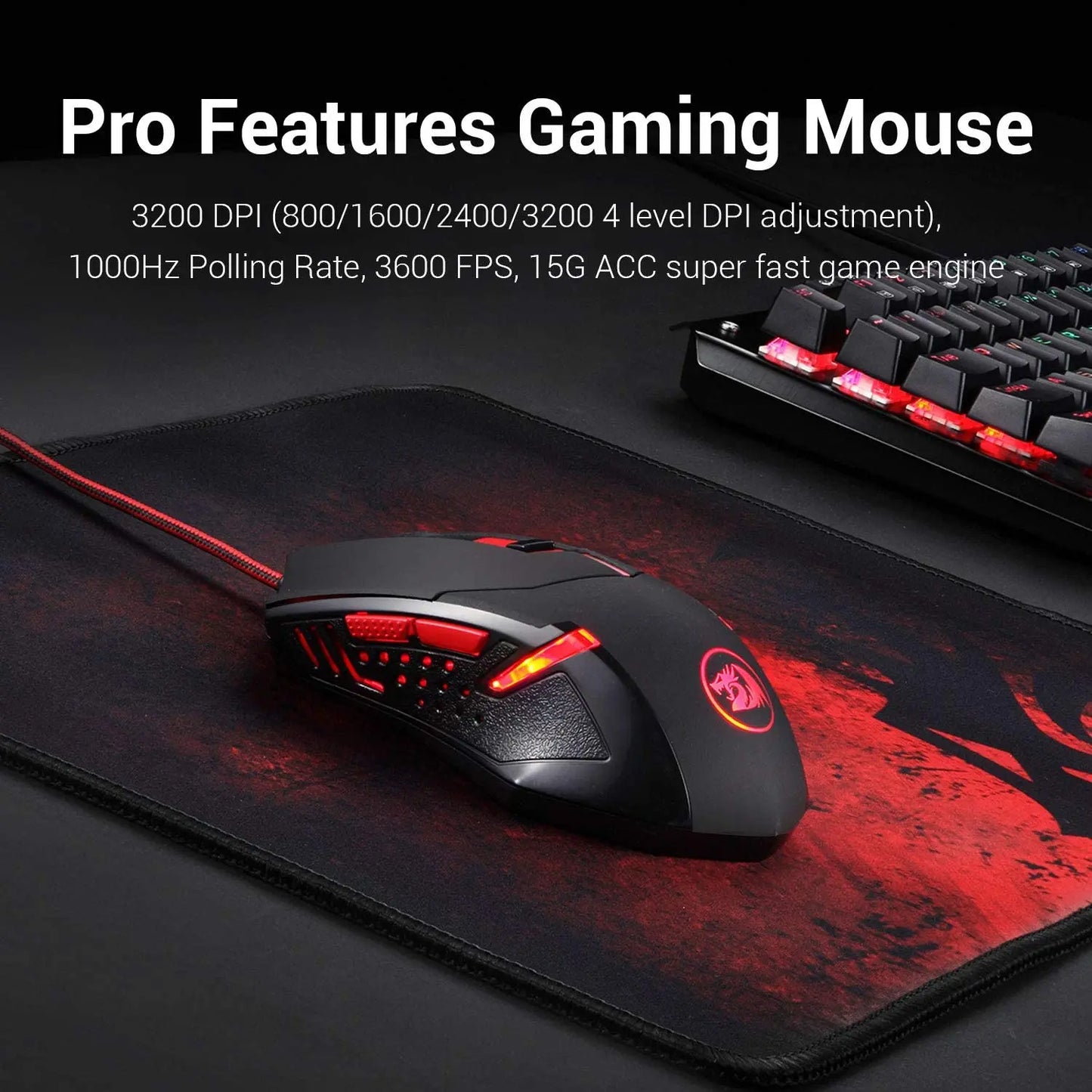 Redragon M601-BA Gaming Mouse and Mouse Pad Combo