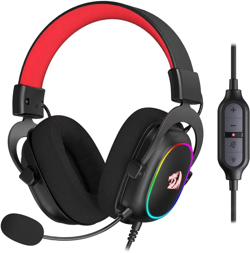Redragon Pink Earpiece RGB Wired Gaming Headset - 7.1 Surround Sound Multi Platforms