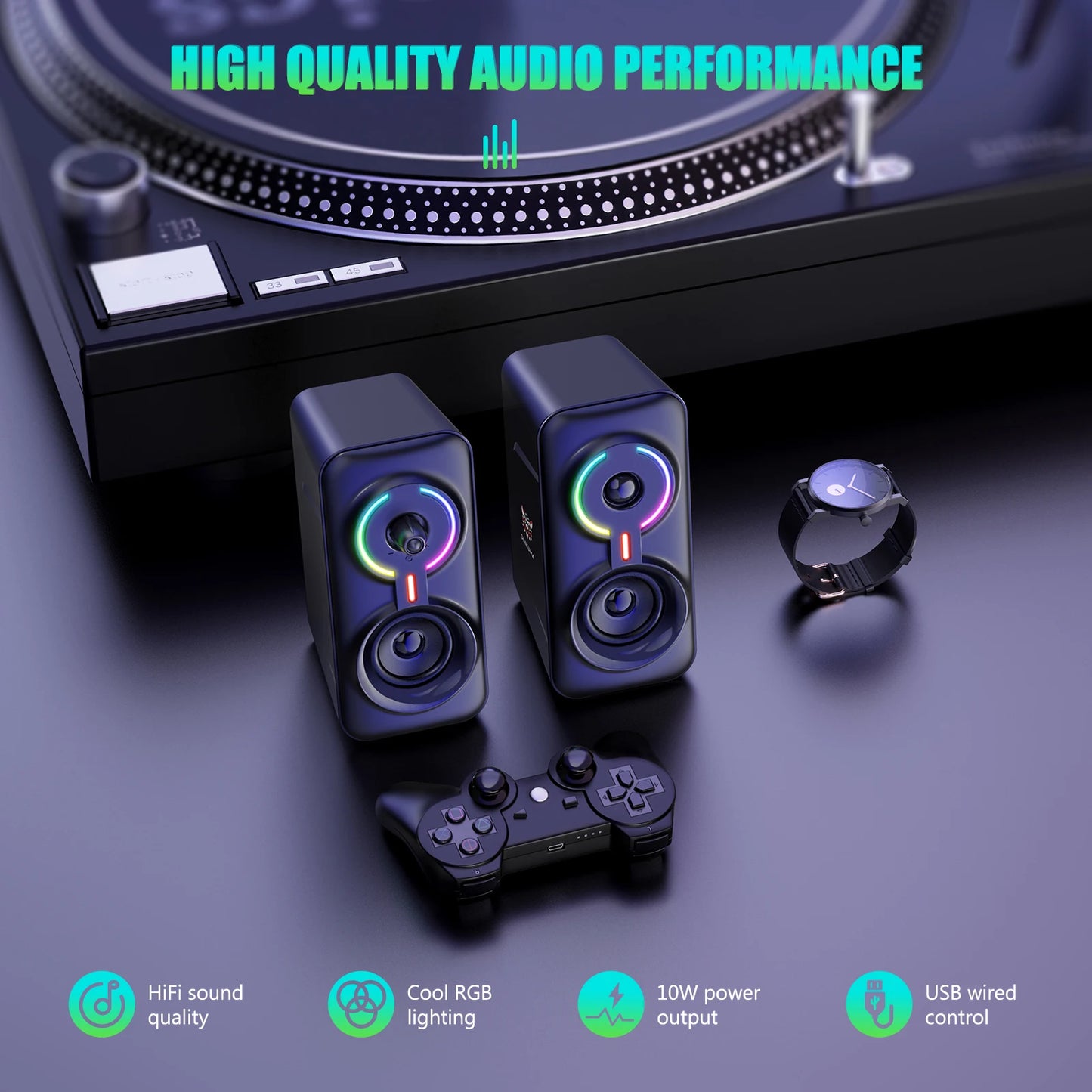 L6 Computer Speaker Subwoofer Heavy Bass Game Stereo