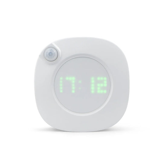 Smart Home LED Clock 360° Auto-Rotate Time Display Motion Sensor