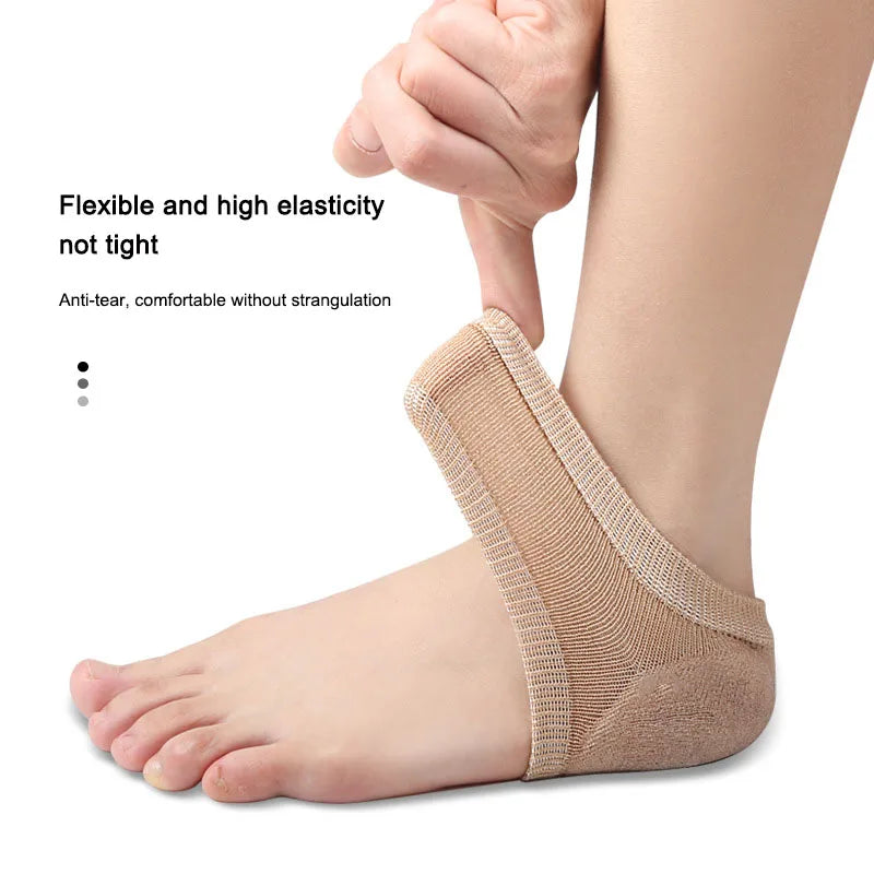 Pads Heel Cups Plantar Fasciitis Support Feet Care Skin Repair Cushion Half-yard Socks
