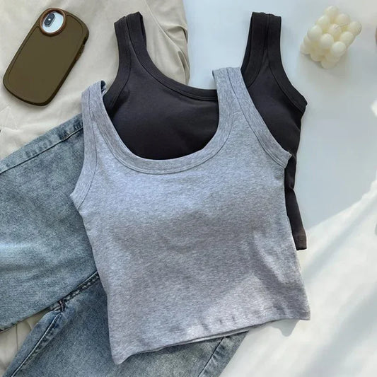 Sports Yoga Vest Underwear Black White Bra Tank Top Women