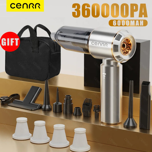 CENRR 360000PA Mini Car Vacuum Cleaner Cordless Powerful Wireless Car Cleaner