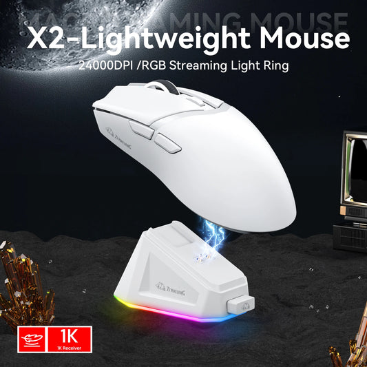 2.4G/BT/Wired Ultra-light Magnetic Charging Dock Gaming Mouse