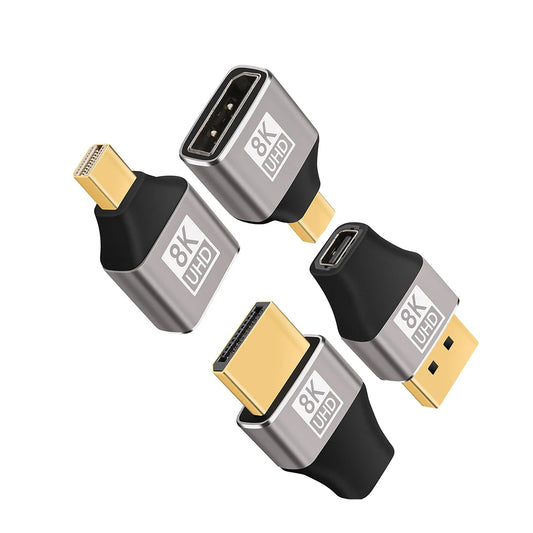 Mini DisplayPort to DisplayPort Adapter 8K60Hz DP2.1 Female to MiniDP Male Bi-Directional