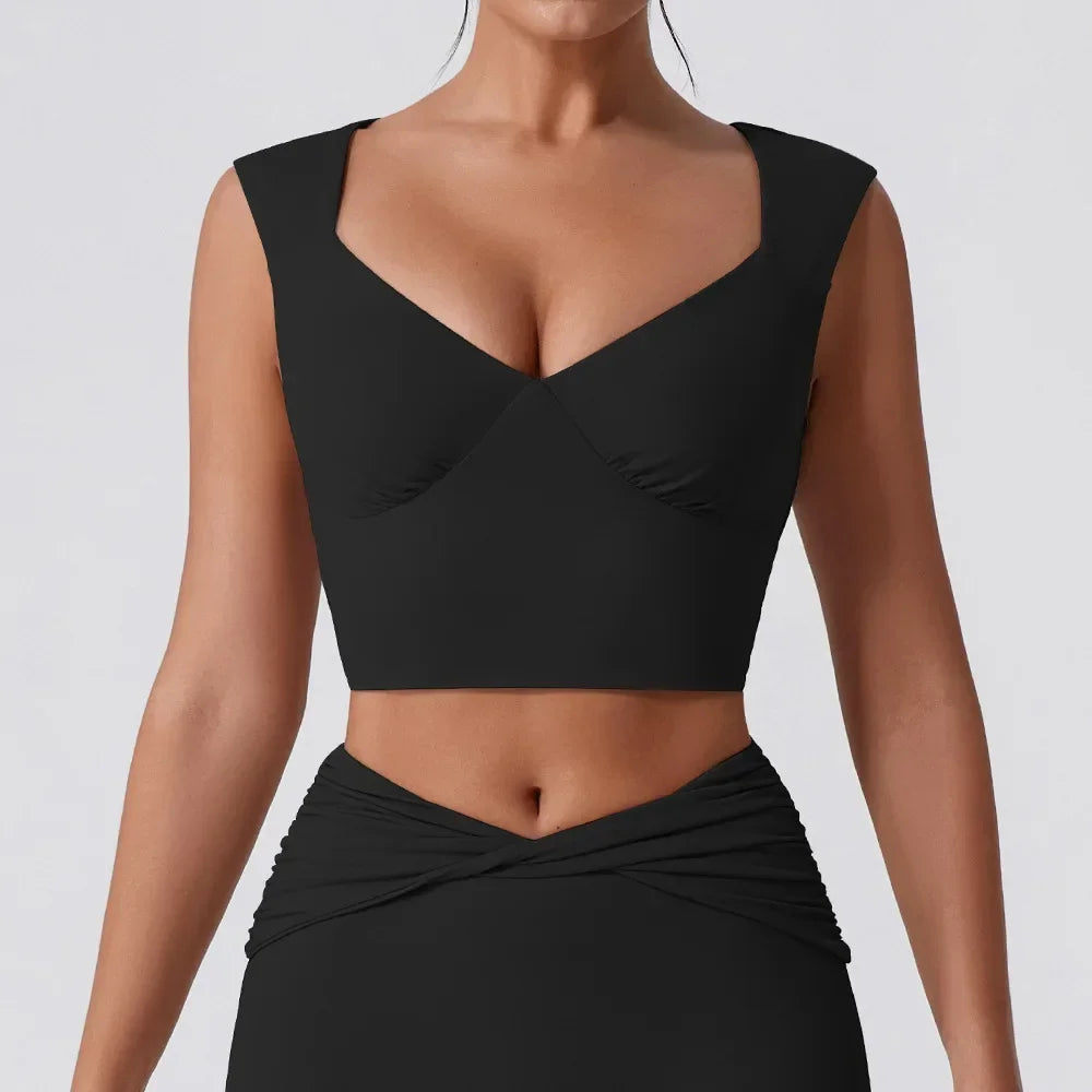 Fitness Outer Wear Quick-drying Slim-fit Fashion Yoga Top Sport Bra Active Wear