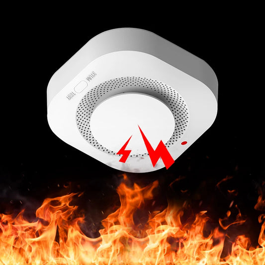 Independent Smoke Detector Sensor For Home Warehouse Security Smart Smoke Fire Alarm