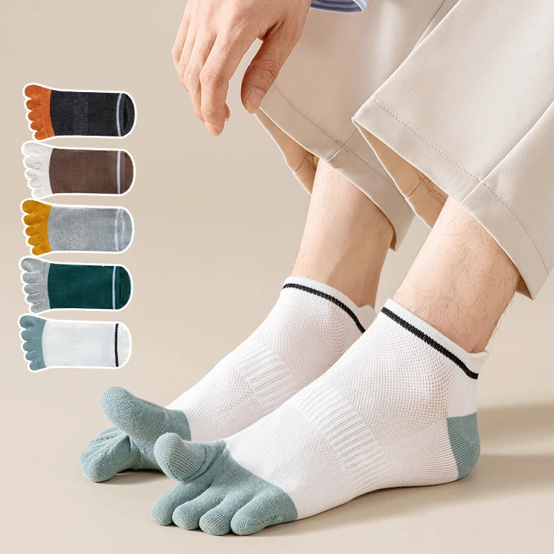 5 Pairs Man Toe Boat Socks