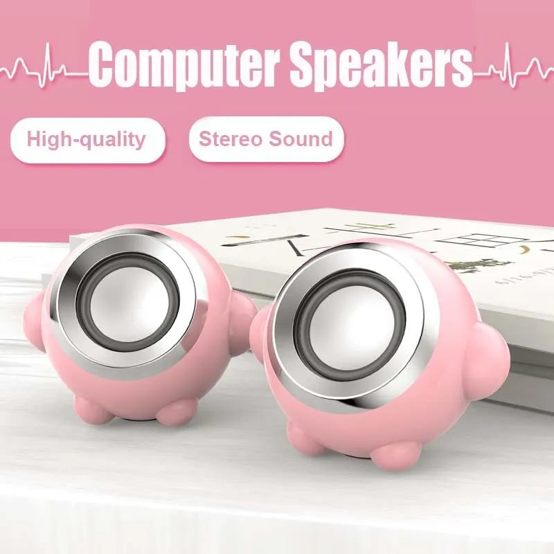 Pink Computer Speakers For PC Laptop
