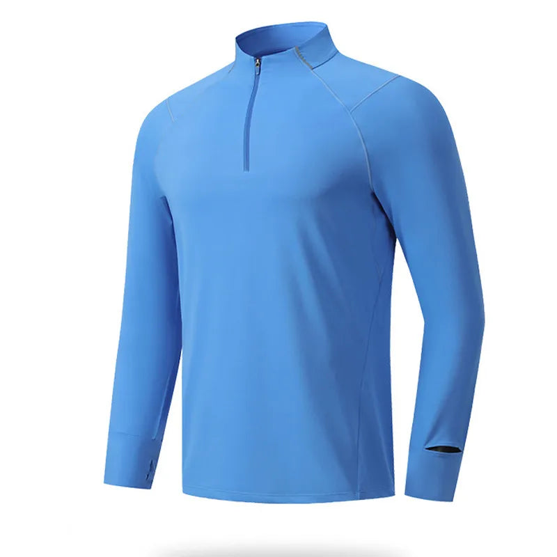 Men Women Compression Running Long Base T Shirt Fitness Sport Basketball Football Zipper Soccer Training Gym Bottom Clothes 109