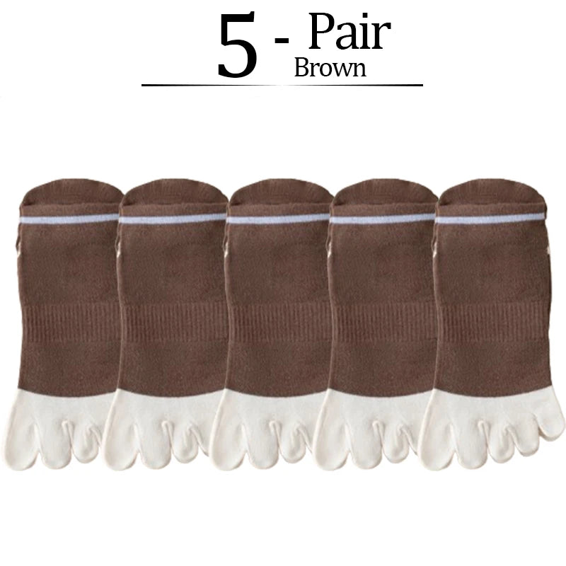 5 Pairs Man Toe Boat Socks