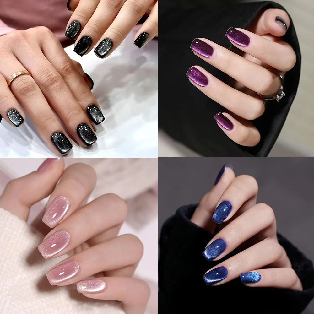 24pcs Cat's Eye Fake Nails
