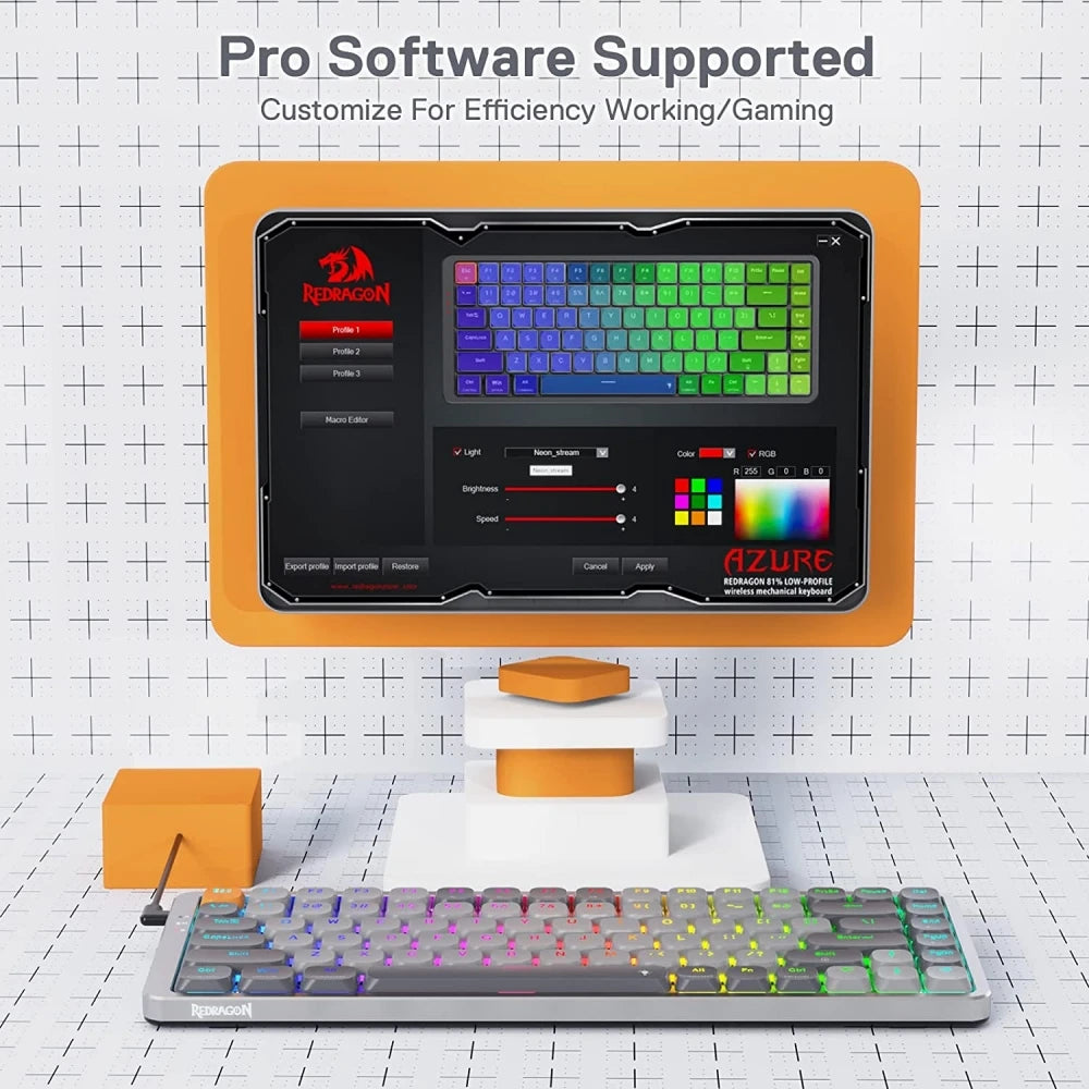 Redragon Ultra Thin Wired Mechanical Keyboard
