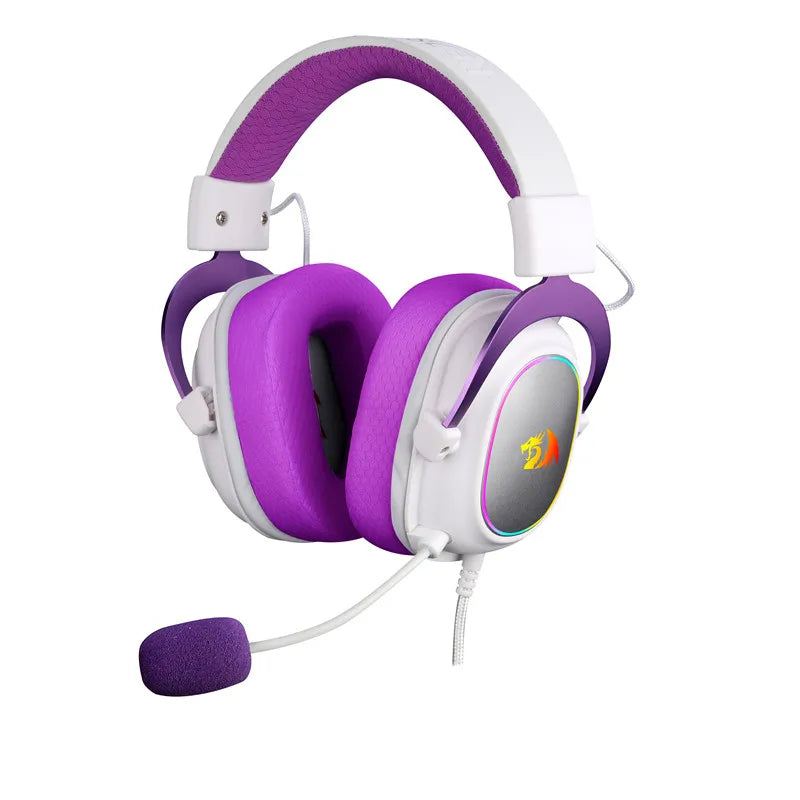 Redragon Pink Earpiece RGB Wired Gaming Headset - 7.1 Surround Sound Multi Platforms