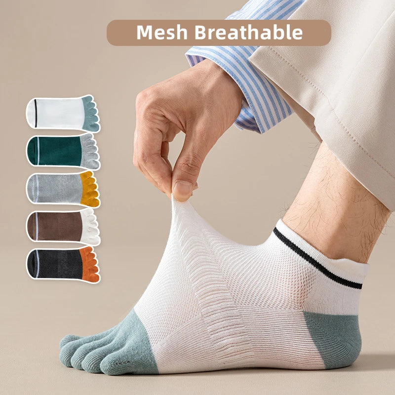 5 Pairs Man Toe Boat Socks