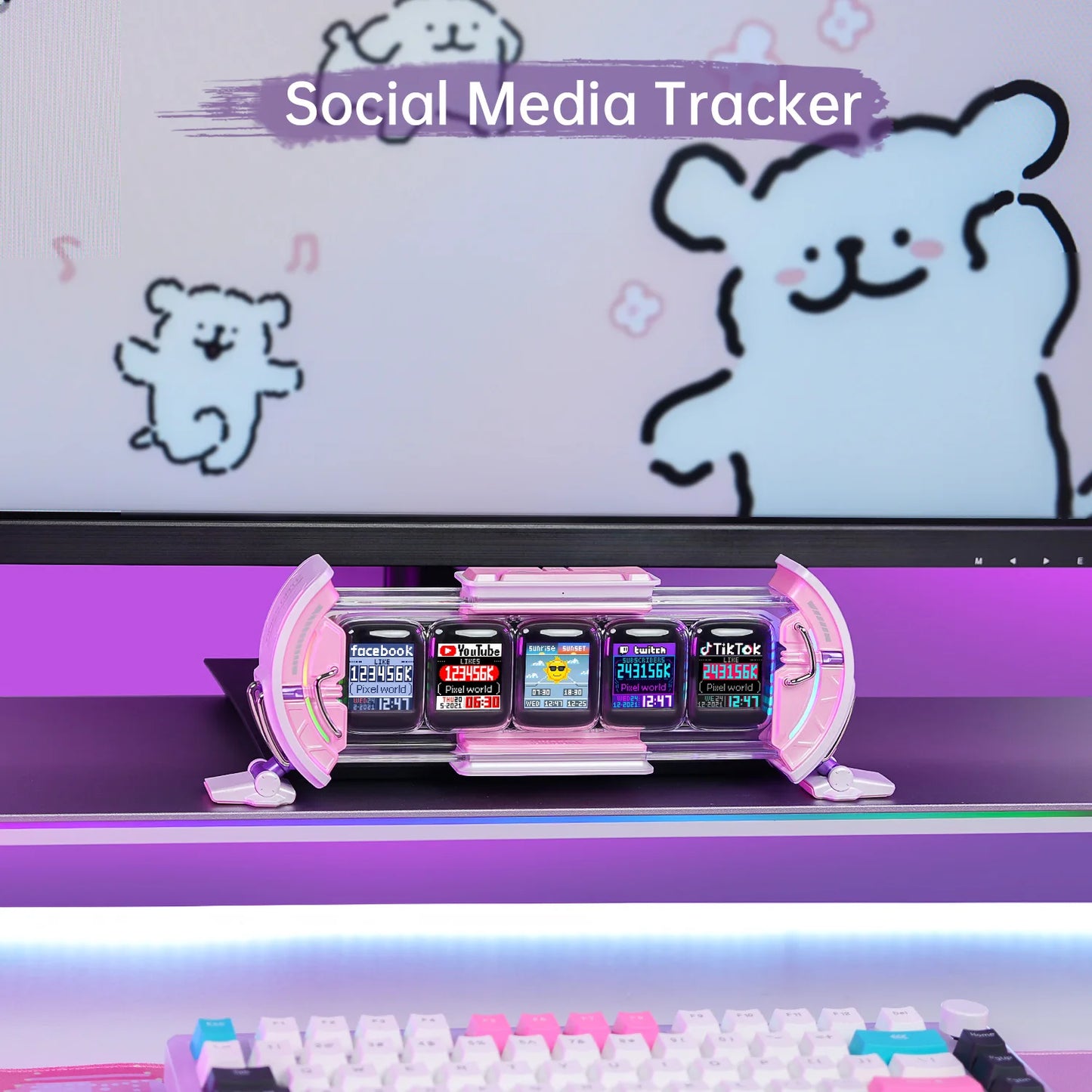 Divoom Times Gate - Cute Gaming Digital Clock with Smart App-Controlled