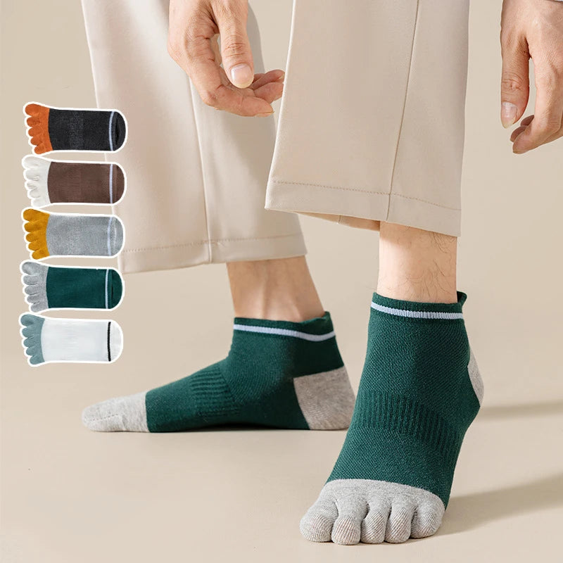 5 Pairs Man Toe Boat Socks