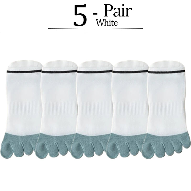 5 Pairs Man Toe Boat Socks