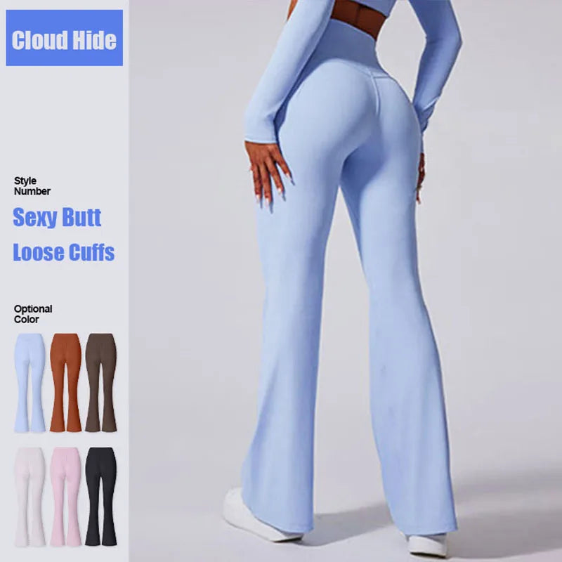 Cloud Hide Leisure Sports Trousers Home Workout Long Yoga Pants