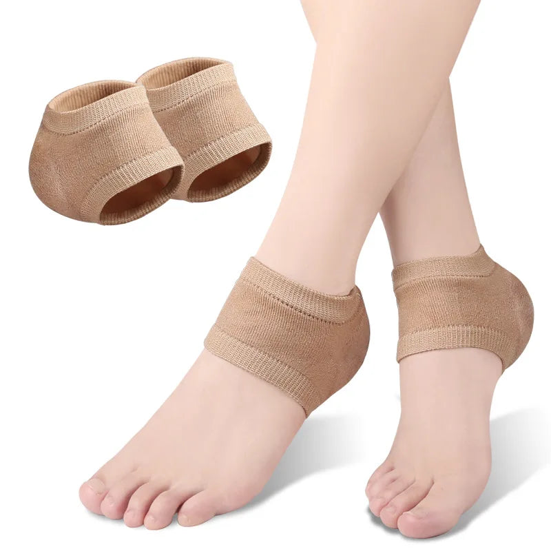Pads Heel Cups Plantar Fasciitis Support Feet Care Skin Repair Cushion Half-yard Socks