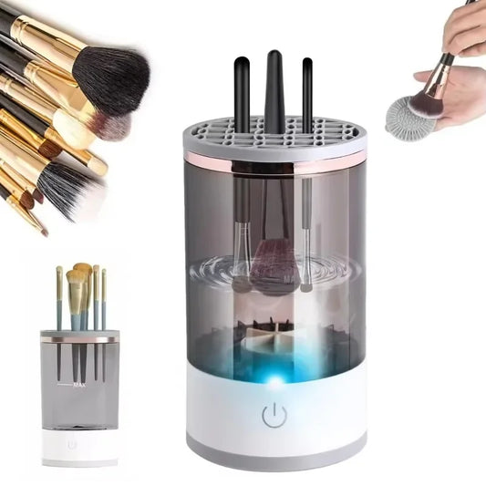 USB Plug Portable Electric Makeup Brush Cleaner with Rubber