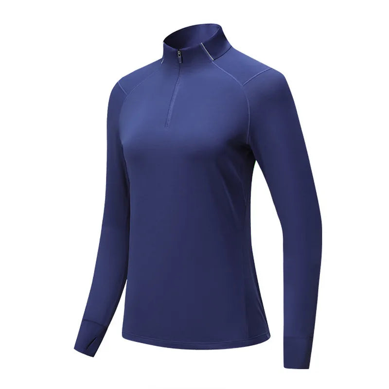 Men Women Compression Running Long Base T Shirt Fitness Sport Basketball Football Zipper Soccer Training Gym Bottom Clothes 109