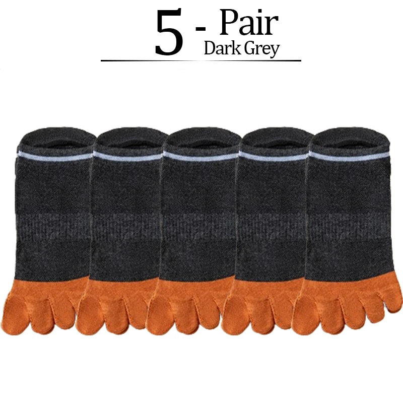 5 Pairs Man Toe Boat Socks