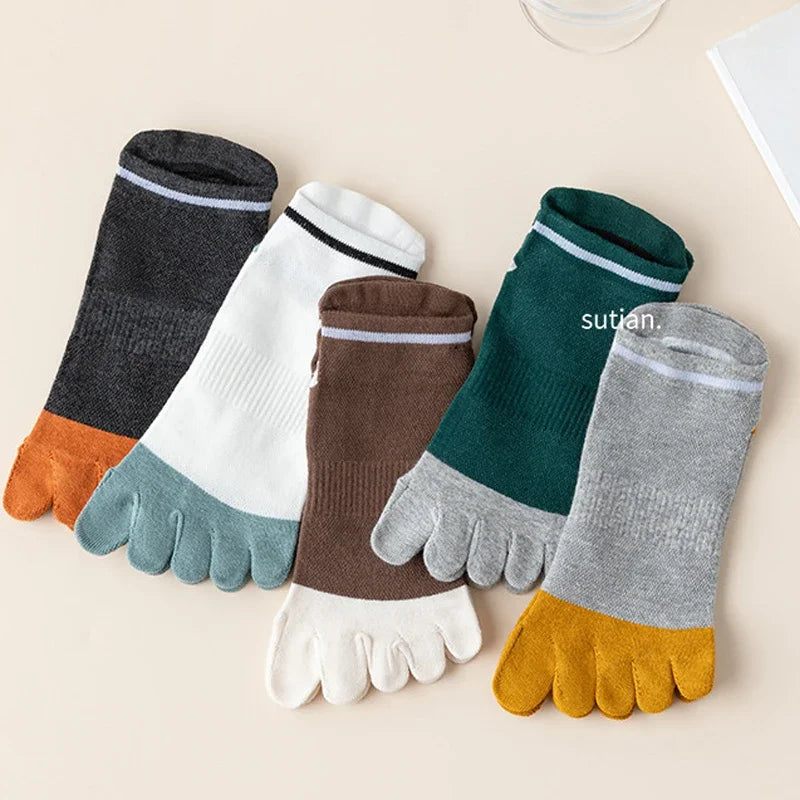 5 Pairs Man Toe Boat Socks