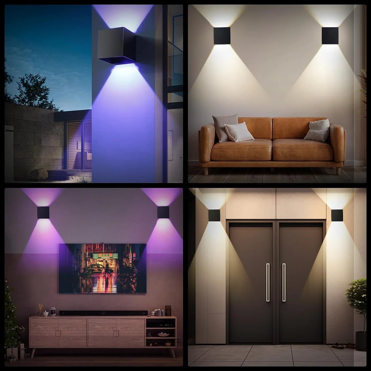 Smart WiFi LED Wall Lamp Indoor outdoor with Alexa Remote Control