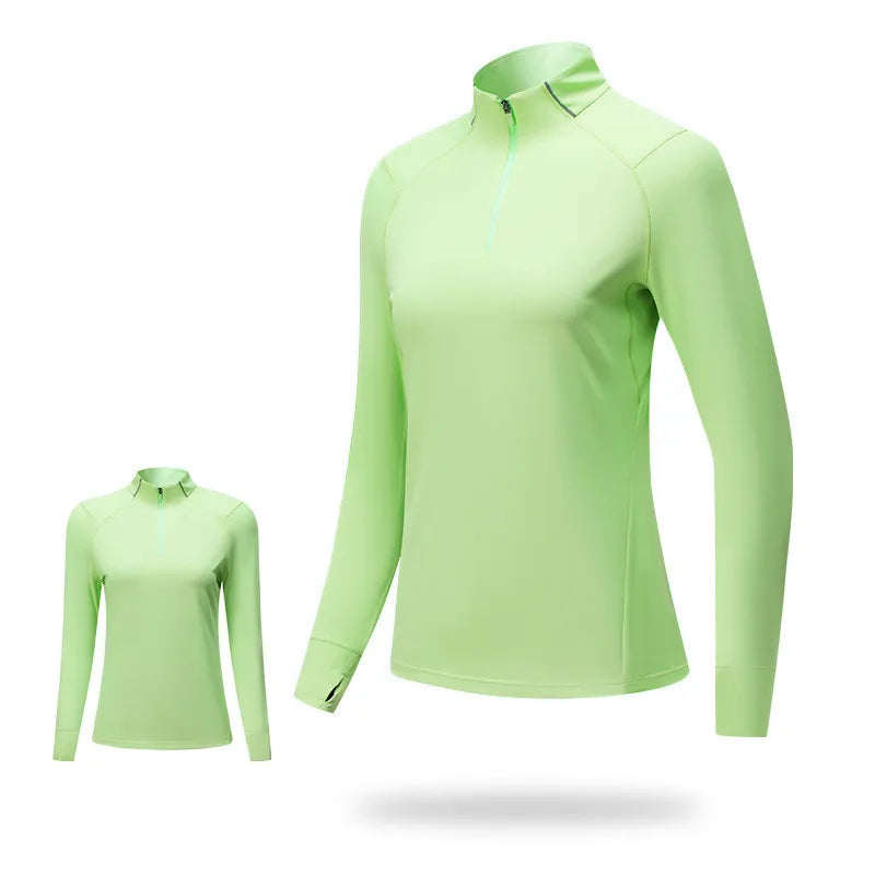 Men Women Compression Running Long Base T Shirt Fitness Sport Basketball Football Zipper Soccer Training Gym Bottom Clothes 109
