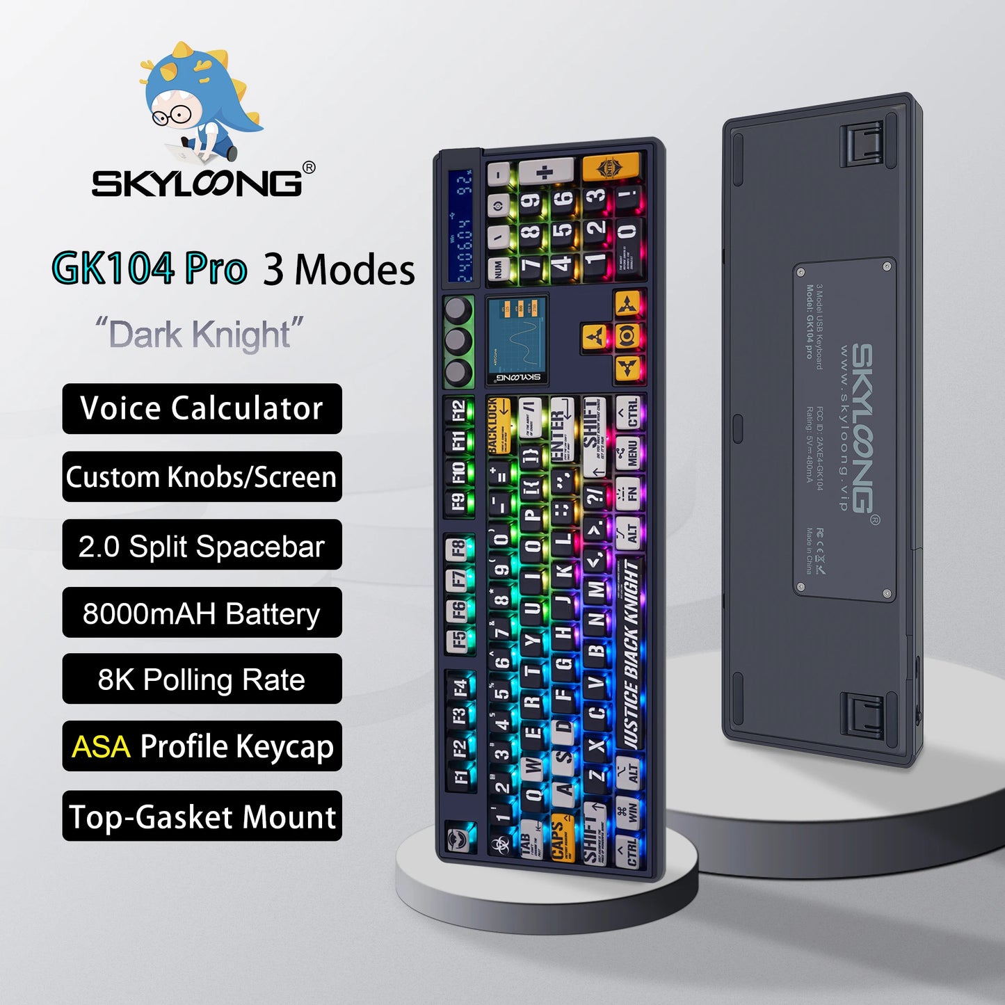 SKYLOONG GK104 Pro Full-Size 3-Mode Wireless Mechanical Keyboard