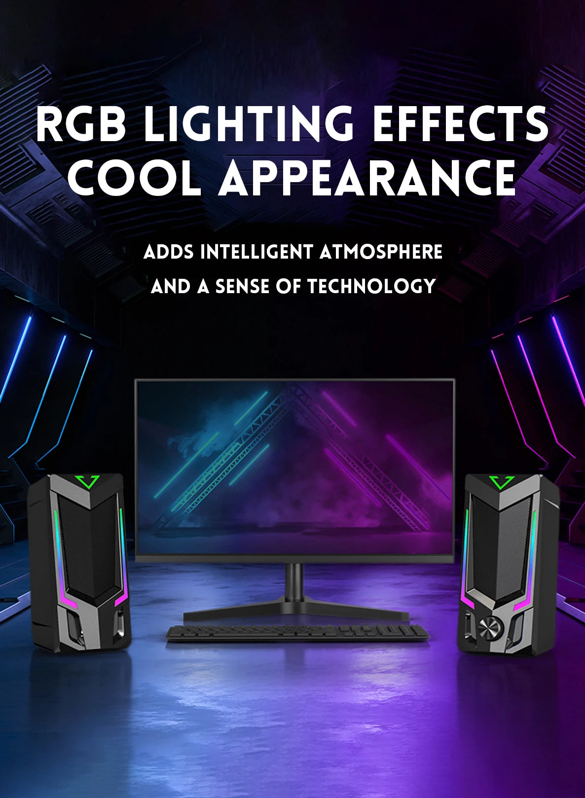 Bluetooth RGB computer speake